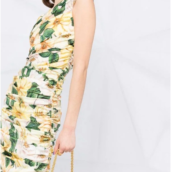 Dolce Gabbana Silk Camilla Draped Satin Dress. Like New Condition - Picture 8 of 8